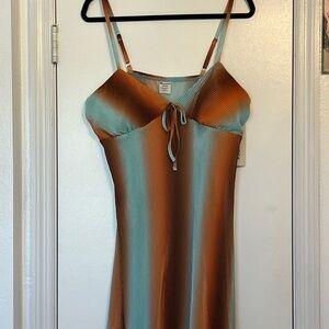No Boundaries Teal and Brown Chemise